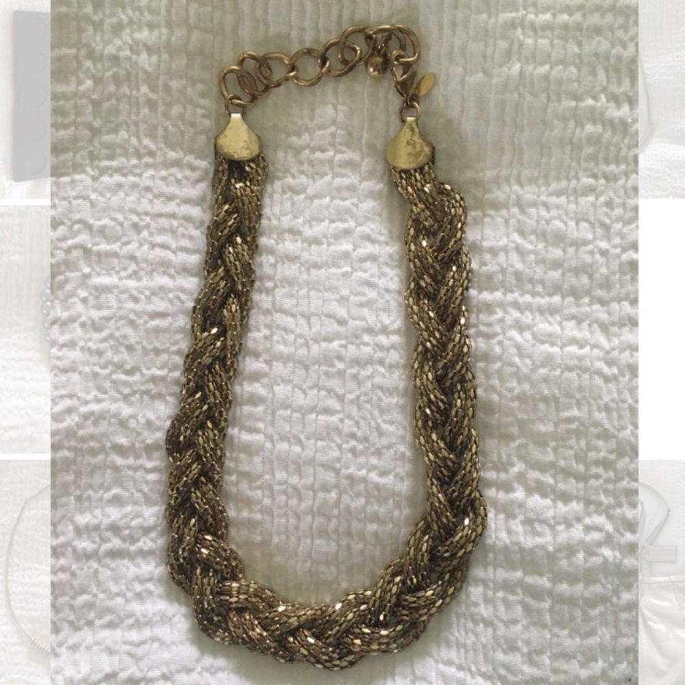 Gold Express Braided Necklace